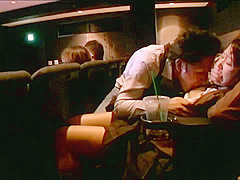 04F2023-A painted with an aphrodisiac at a movie theater is with a pussy and a large amount of squirtin