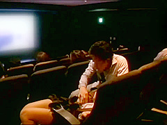 04F2023-A painted with an aphrodisiac at a movie theater is with a pussy and a large amount of squirtin