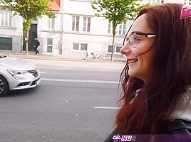 18yo Czech teen 18+ pick up on german street for POV Casting