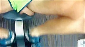 85 NYLON SHORTS UNCUT COCK OUT GYM RESTAURANT