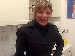 A Horny German Lady With An Amazing Slim Body Enjoys Masturbating