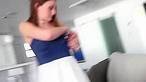 A young student 18+ tries himself at porn casting and passes it successful   