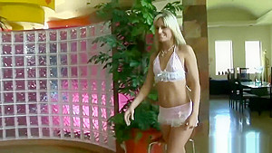 A050 Slutty Blonde Is Giving A Great Handjob
