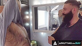 ADULT TIME - Hairy Gay FTM Trip Richards' Pussy Eaten And Fucked By Hot Bear Gilbert Man's Big Dick