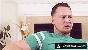 ADULT TIME - Hung Straight Buddies Pierce Paris & JJ Knight Try Gay Sex While Masturbating Together
