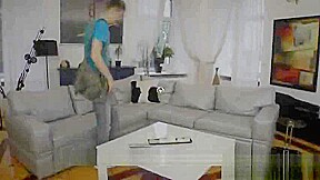 Adorable brunette Russian Tanata Trash in gaping video