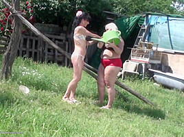Alex17 Gorgeous Young Lesbians Outdoors Fuck