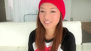 Alina Li's tight pussy swallows a big dick