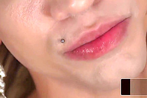 Alluring tranny tugs her cock in closeup
