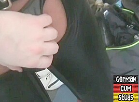 Amateur German gay in leather pants fisted in bareback orgy