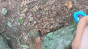 Amateur Sex In Woods Ends With White Ass Creampied