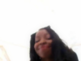 Amazing ebony babe makes guy come twice