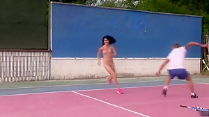 Amazing pornstar Lady D in incredible threesome, outdoor sex clip