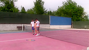 Amazing pornstar Lady D in incredible threesome, outdoor sex clip