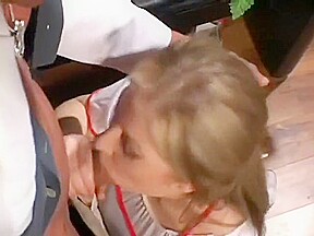 An aggressive doctor has his filthy way with a smoking hot nurse