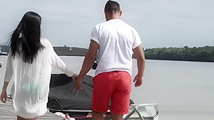 Anally riding babe jerks