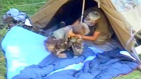 Army Boy Camping