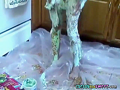 Asian Gets Messy In The Kitchen