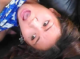 Asian Sucks Dick Then Gets Creamed Aftre Pussy And Ass Filled With Cock