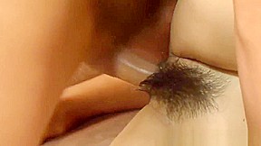 Asian redhead fingered and pussyfucked