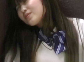 Asian rubs pussy and pees