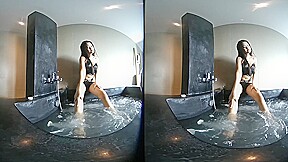 Asian teen 18+ In Black Bikini - VRPussyVision