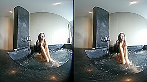 Asian teen 18+ In Black Bikini - VRPussyVision