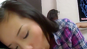 Asians girls playing games at sex party