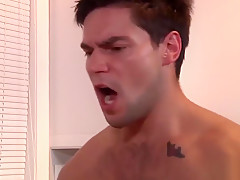 Aspen is interrupted while beating off by horny Brandon