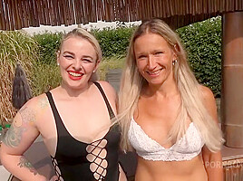 BLONDE AMBITION Public 30 Average Joes Creampie Gang Fuck - PissVids