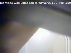Babe's hairy pussy filmed when she takes a pee