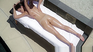 Babes beautiful body massaged