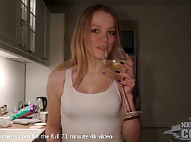 Barbie Blondie Gives Only The Second Blowjob In Her Entire Life Cum In Her Mouth Between The Scenes