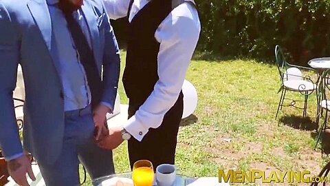 Bearded Hunk Gets Kinky Rimming From Businessman - Bruno Max