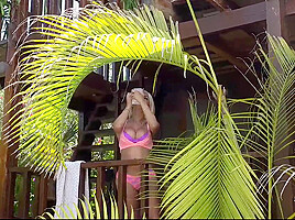 Beautiful and COCKY Blonde masturbating in the pool