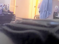 Bedroom concealed camera catches milf