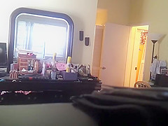 Bedroom concealed camera catches milf