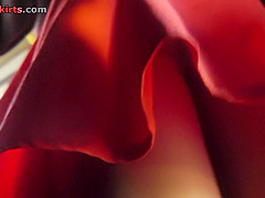Best upskirt video of a sexy redhead wearing a thong