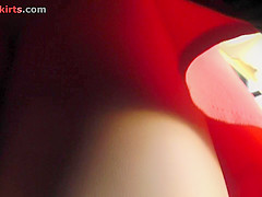 Best upskirt video of a sexy redhead wearing a thong