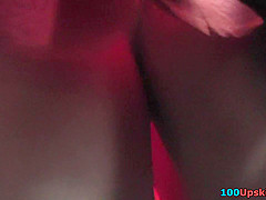 Best upskirt video of a sexy redhead wearing a thong