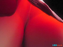 Best upskirt video of a sexy redhead wearing a thong
