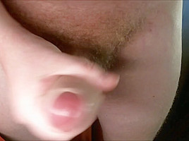Big fat hairy cock close up cumshot