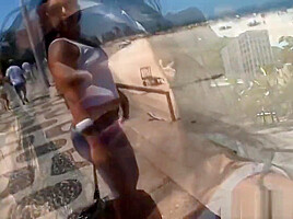 Bigass latina milf spreads her tight asshole