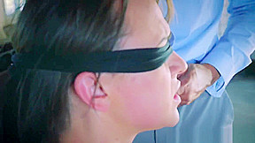 Blindfolded teen 18+ Alex Moore gets punished by a huge dick