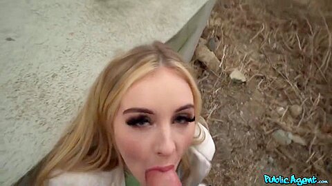 Blond Hair Girl Brit Banged In Public For Money