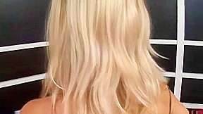 Blonde Blue Eyes Babe Dildo's Her Twat