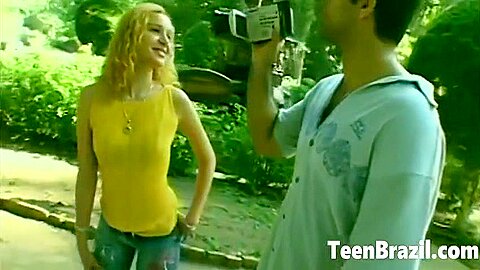 Blonde Brazilian Teen 18+ Gets Anal Sex In Her Round Ass