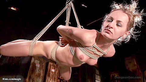 Blonde Hogtied And Mouth Fucked