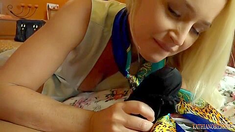 Blonde Step mom - Handjob