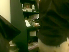 Blonde With Round Ass Rides Stiff Cock Holding Onto Desk - Laura Angel